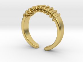 Spring ring [sizable] in Polished Brass