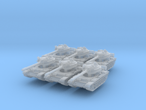 T-55 A Tank (x6) 1/400 in Smooth Fine Detail Plastic