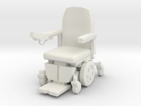 Wheelchair 03a. 1:24 Scale. in White Natural Versatile Plastic