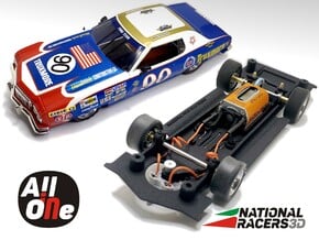 Chassis SCALEXTRIC FORD GRAN TORINO (AiO-Inline) in Black Natural Versatile Plastic