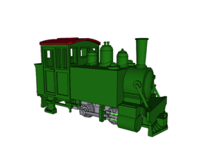 Mini L&B style Baldwin for Bachmann Percy chassis in Tan Fine Detail Plastic