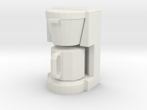 Miniature Dollhouse Coffee Machine in White Premium Versatile Plastic: 1:12