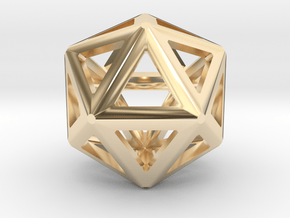 Iconsahedron bead in 14K Yellow Gold