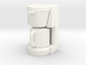 Miniature Dollhouse Coffee Machine in White Processed Versatile Plastic: 1:24