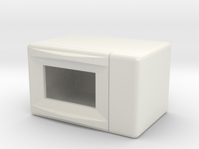 Miniature Dollhouse Microwave in White Premium Versatile Plastic: 1:24
