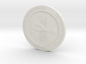 Clueboard/QMK Coin in White Premium Versatile Plastic