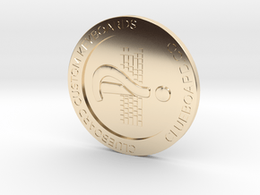 Clueboard/QMK Coin in 14k Gold Plated Brass