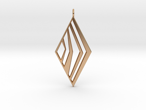 Ribbed Diamond E in Polished Bronze