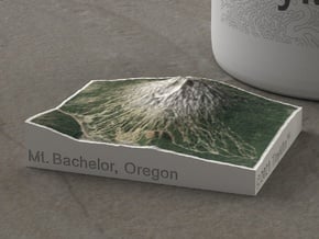 Mt. Bachelor, Oregon, USA, 1:100000 in Natural Full Color Sandstone