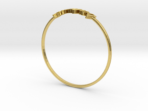 Astrology Ring Balance US11/EU64 in Polished Brass