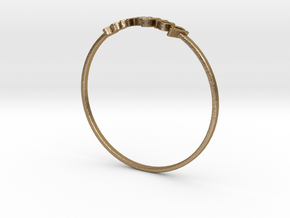 Astrology Ring Balance US11/EU64 in Polished Gold Steel