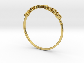 Astrology Ring Capricorne US5/EU49 in Polished Brass