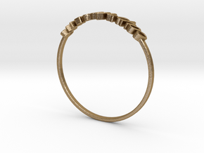 Astrology Ring Capricorne US7/EU54 in Polished Gold Steel
