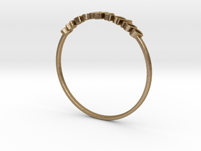 Astrology Ring Capricorne US8/EU57 in Polished Gold Steel