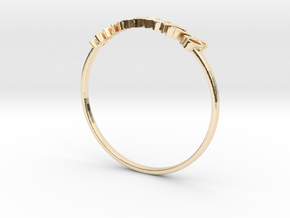 Astrology Ring Gémeaux US7/EU54 in 14k Gold Plated Brass