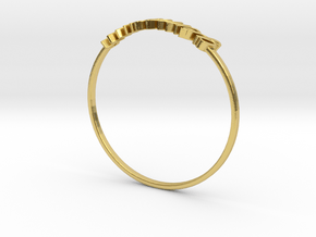 Astrology Ring Gémeaux US9/EU59 in Polished Brass