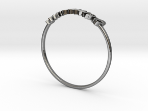 Astrology Ring Gémeaux US7/EU54 in Polished Silver