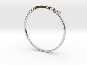Astrology Ring Gémeaux US8/EU57 in Rhodium Plated Brass