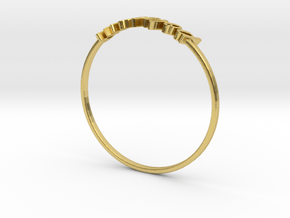 Astrology Ring Poissons US8/EU57 in Polished Brass