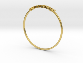 Astrology Ring Poissons US11/EU64 in Polished Brass