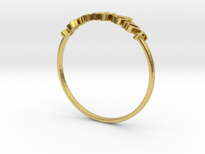 Astrology Ring Sagittaire US6/EU51 in Polished Brass