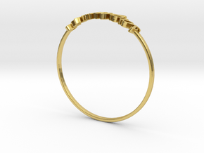 Astrology Ring Sagittaire US10/EU61 in Polished Brass