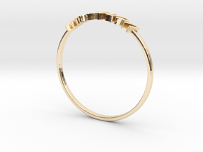 Astrology Ring Verseau US5/EU49 in 14k Gold Plated Brass
