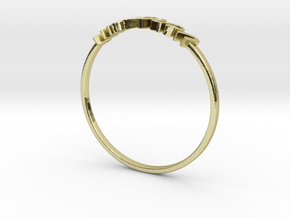 Astrology Ring Verseau US5/EU49 in 18K Yellow Gold