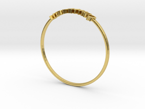 Astrology Ring Taureau US9/EU59 in Polished Brass