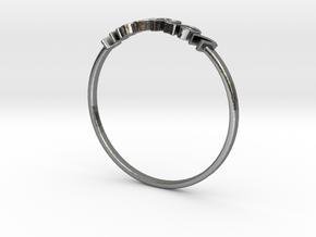 Astrology Ring Verseau US5/EU49 in Polished Silver