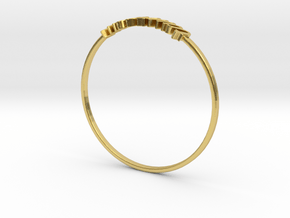 Astrology Ring Taureau US10/EU61 in Polished Brass