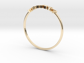 Astrology Ring Verseau US6/EU51 in 14k Gold Plated Brass