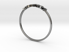Astrology Ring Verseau US6/EU51 in Polished Silver
