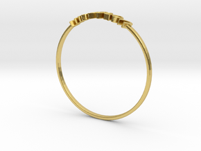 Astrology Ring Verseau US9/EU59 in Polished Brass