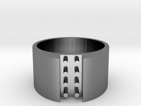 high 8-bit ring (US7/⌀17.3mm) in Polished Silver