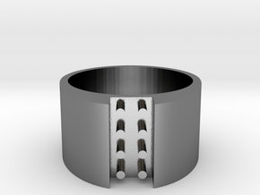 high 8-bit ring (US6/⌀16.5mm)  in Polished Silver