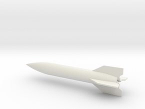 1/110 Scale V-2 Rocket in White Natural Versatile Plastic