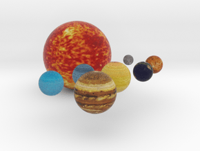 10 cm sun Our Solar System (Large edition) in Natural Full Color Sandstone
