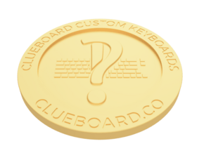 Clueboard/QMK Coin in Natural Brass