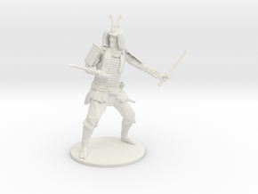 Samurai Miniature in White Natural Versatile Plastic: 1:55