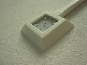 Quadratischer LED Halter in White Processed Versatile Plastic