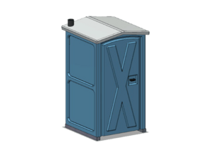Porta-Potty in Smooth Fine Detail Plastic: 1:87 - HO
