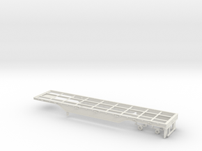 1/64th Outside Frame 40' Flatbed in White Natural Versatile Plastic
