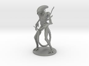 Xenomorph Miniature in Gray PA12: 28mm