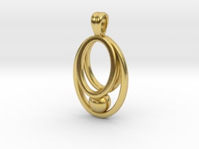 Prisoner sphere [pendant] in Polished Brass