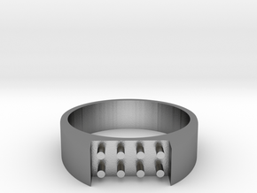 8-bit ring (US8 /⌀18.2mm) in Natural Silver
