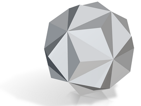 Small Triambic Icosahedron - 1 inch in Tan Fine Detail Plastic