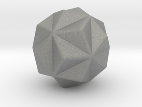 Small Triambic Icosahedron - 1 inch - Rounded V2 in Gray PA12