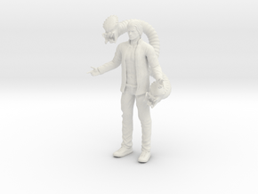 Guy with Predator Snakes in White Natural Versatile Plastic