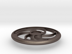 1.5" Scale Brake Wheel #1 in Polished Bronzed-Silver Steel